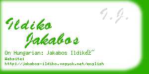 ildiko jakabos business card